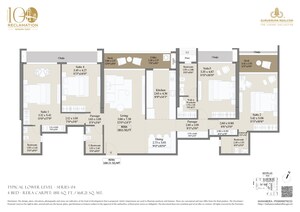 Floor Plan in 3 BHK Apartment at Bandra West – for Sale
