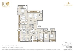 Floor Plan in 5 BHK Apartment at Bandra West – for Sale