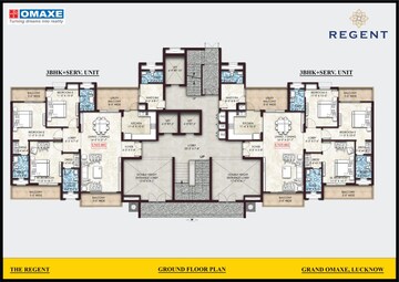 Floor Plan in 3.5 BHK Apartment at Omaxe Grand Omaxe, Gomti Nagar – for Sale