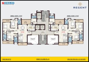Floor Plan in 4 BHK Apartment at Omaxe Grand Omaxe, Gomti Nagar – for Sale