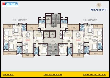 Floor Plan in 4 BHK Apartment at Omaxe Grand Omaxe, Gomti Nagar – for Sale