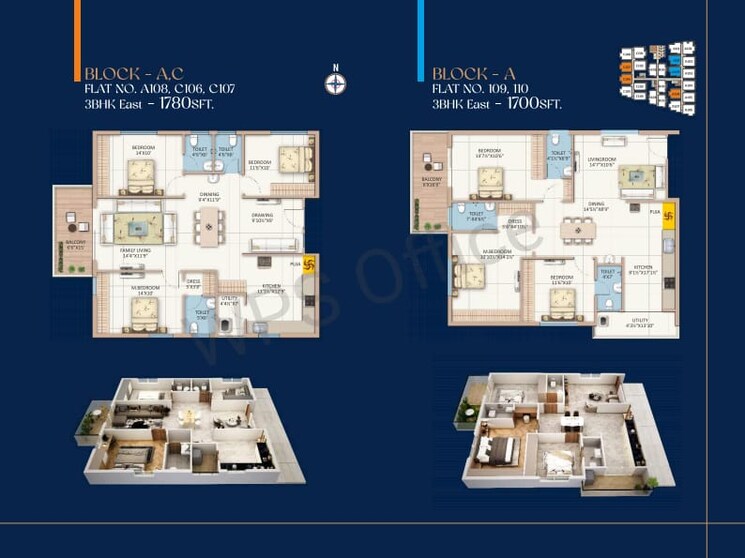 Master Plan, origin-amogha 3 Bedroom 2135 Sq.Ft. Apartment In Kollur Hyderabad 8594433