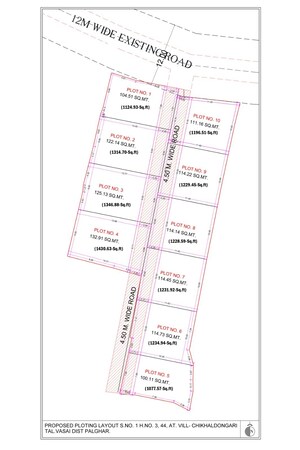 Floor Plan in 3 BHK Villa at Virar West – for Sale