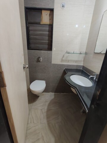 Bathroom in 2 BHK Apartment at Hyde Park CHS, Kharghar – for Rent