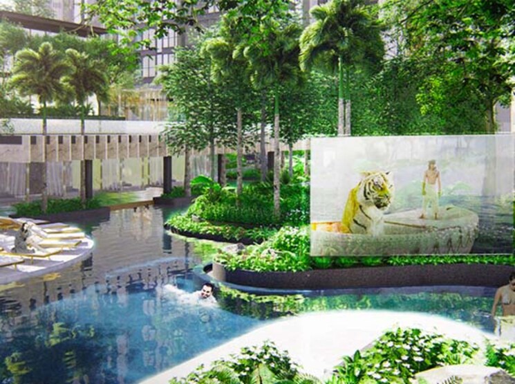 Swimming Pool, rustomjee-crown 3 Bedroom 3072 Sq.Ft. Apartment In Prabhadevi Mumbai 8595116