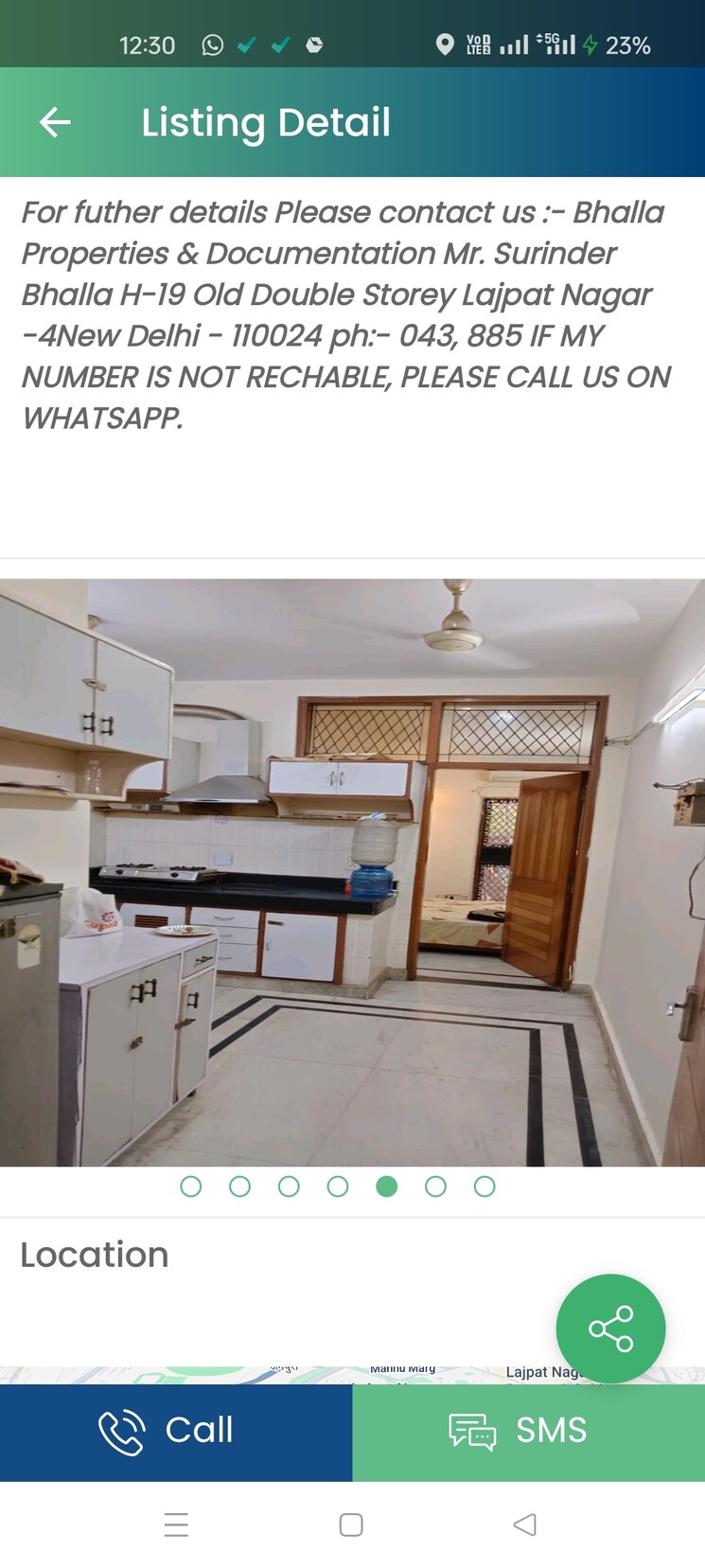 Kitchen, new rajinder nagar 2 Bedroom 687 Sq.Ft. Independent House In New Rajinder Nagar Delhi 8595359