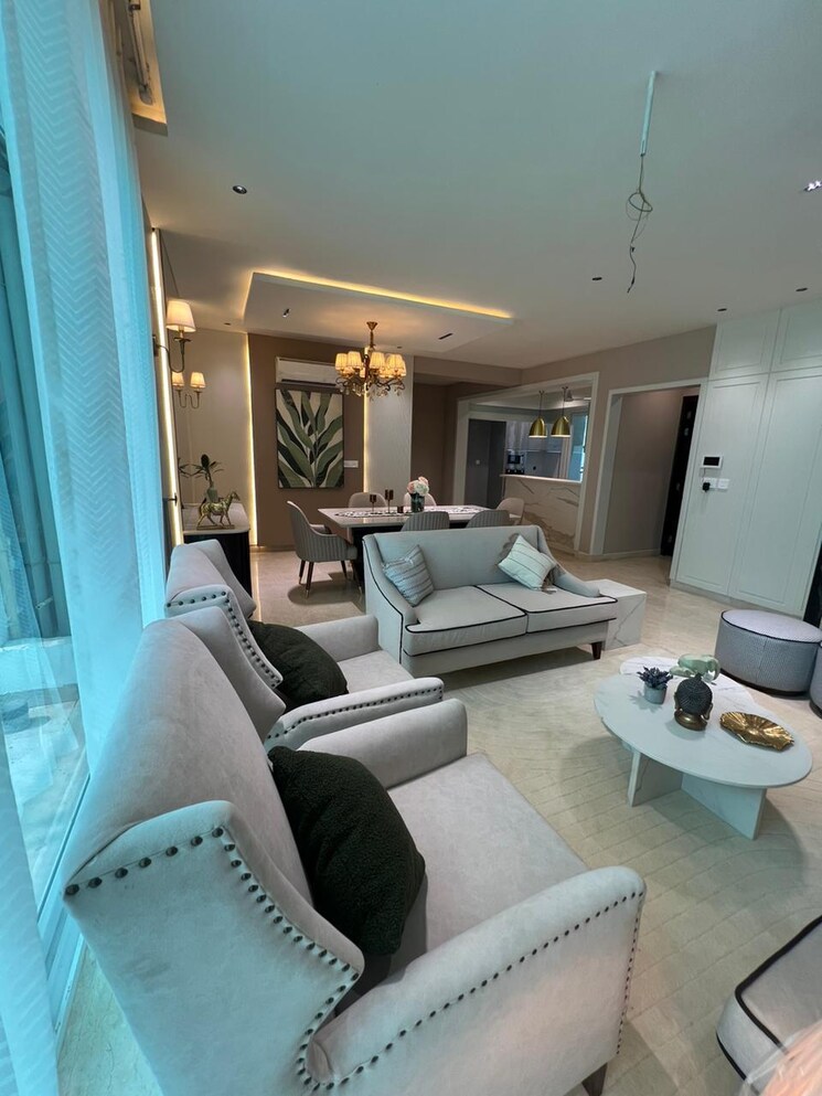 Living Room, maya-green-lotus-utsav 5 Bedroom 3130 Sq.Ft. Apartment In International Airport Road Zirakpur 8595443