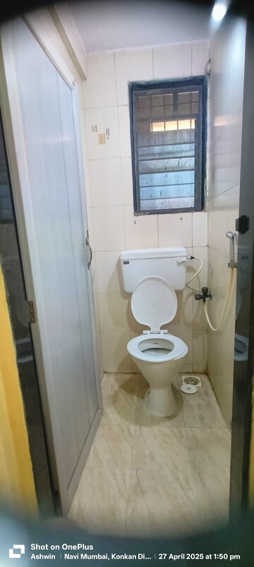 Bathroom in 1 BHK Apartment at Sunflower Chs, Kopar Khairane – for Rent