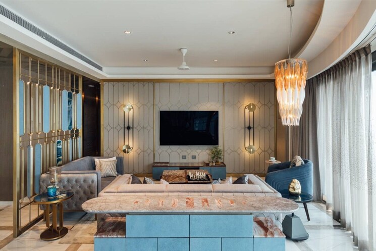 Living Room, lodha-bellissimo 3 Bedroom 3000 Sq.Ft. Apartment In Mahalaxmi Mumbai 8595857