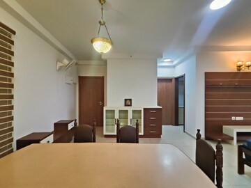 Living Room in 3 BHK Apartment at Bhartiya City, Thanisandra Main Road – for Rent