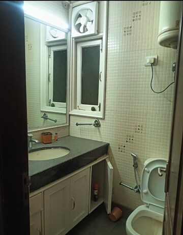 Bathroom in 3.5 BHK Builder Floor at Chittaranjan Park – for Rent
