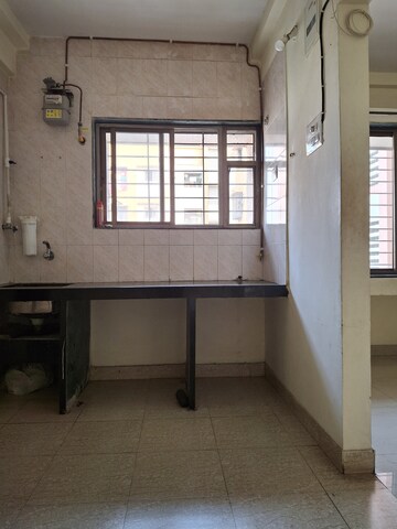 Kitchen in 1 RK Apartment at Megh Malhar Co-op Housing Society, Ghansoli – for Rent