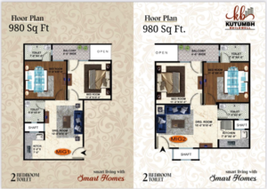 Floor Plan in 2 BHK Builder Floor at Upsidc Site C – for Sale