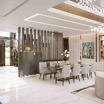 Living Room in 4 BHK Penthouse at SS The Leaf, Sector 85 – for Rent