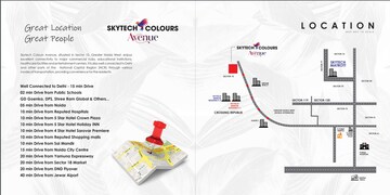 2 BHK Apartment – Map Location View at Skytech Colour Avenue, Sector 10 Greater Noida - for Sale