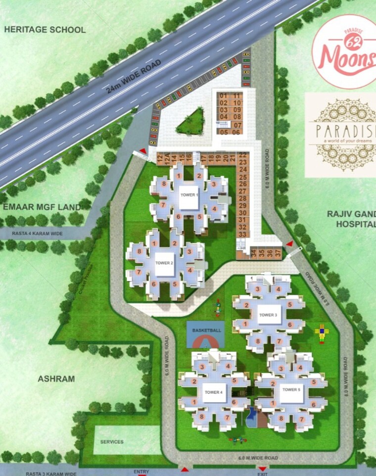 Master Plan, pivotal-paradise 2 Bedroom 657 Sq.Ft. Apartment In Sector 62 Gurgaon 8597697