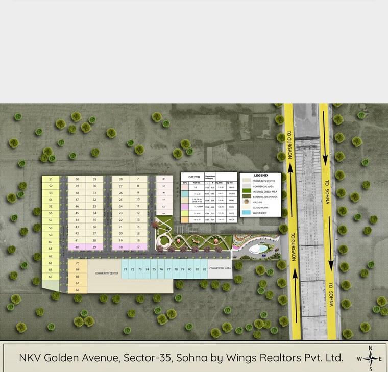 Master Plan, nkv-golden-avenue 3.5 Bedroom 160 Sq.Yd. Builder Floor In Sohna Sector 35 Gurgaon 8598562