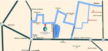 3 BHK Apartment – Map Location View at Raghavendra Panchajanya Heights, Chanda Nagar - for Sale