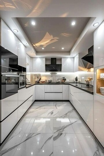 Kitchen in 3 BHK Apartment at Lodha World Crest, Worli – for Rent