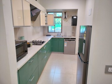 Kitchen in 2 BHK Apartment at Saya Gold Avenue, Vaibhav Khand – for Rent