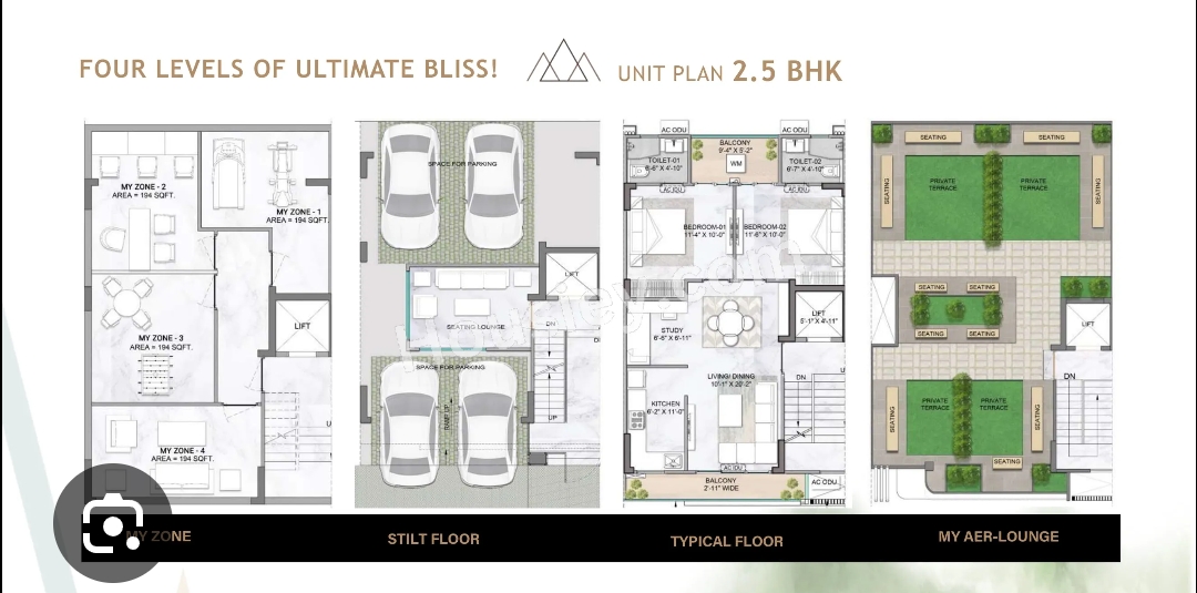 2.5 BHK + Study Room Apartment For Sale in M3M Antalya Hills