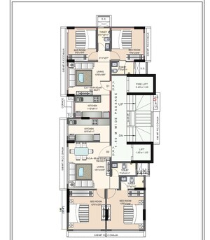 Floor Plan in 2 BHK Apartment at Chembur Gaothan, Chembur – for Sale