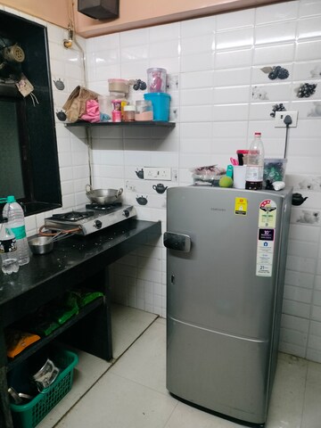 Kitchen in 1 RK Apartment at Shree Chitrakut CHS, Dahisar East – for Rent
