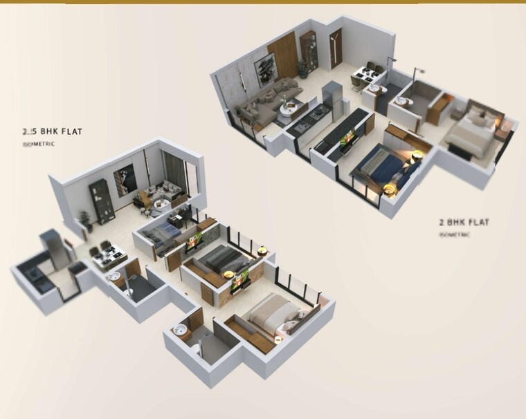 Floor Plan, pentagon-mantri-our-home 2.5 Bedroom 770 Sq.Ft. Apartment In Andheri West Mumbai 8601644