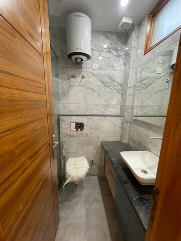 Bathroom in 3 BHK Builder Floor at Chittaranjan Park – for Rent