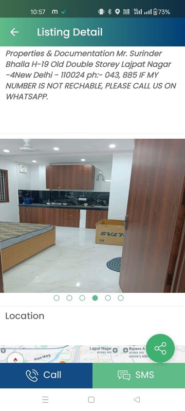 Kitchen in 2 BHK Independent House at Lajpat Nagar 4 – for Rent
