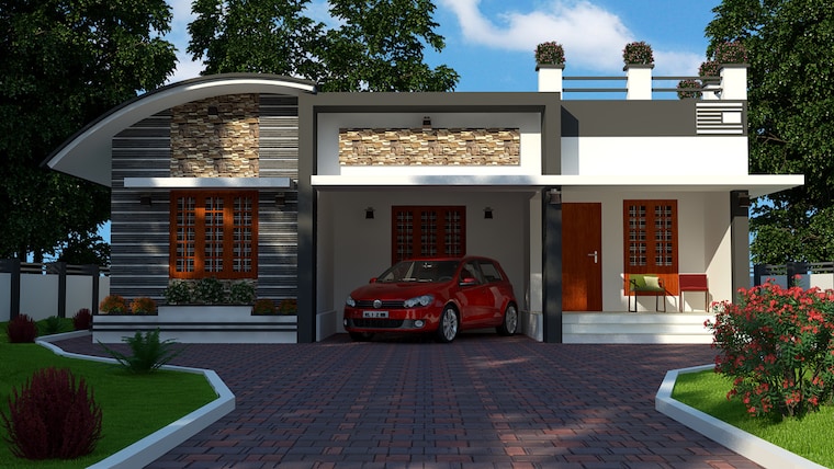 Exterior View, chandranagar 2 Bedroom 709 Sq.Ft. Villa In Chandranagar Palakkad 8602478