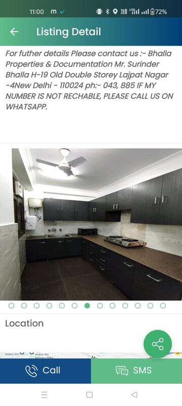 Kitchen in 2 BHK Independent House at Lajpat Nagar 4 – for Rent