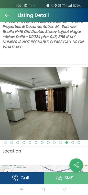 Bedroom in 2 BHK Independent House at Lajpat Nagar 4 – for Rent