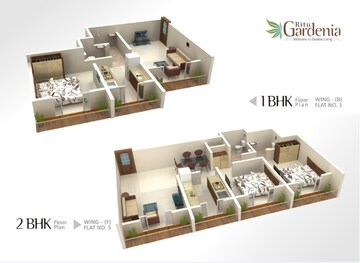 Floor Plan in 1 BHK Apartment at Ritu Gardenia, Naigaon East – for Rent