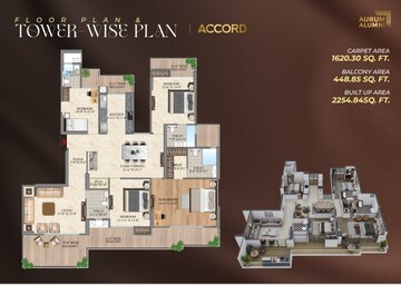 Floor Plan in 4 BHK Apartment at Aurum Alumni Accord, Sector 25 Yamuna Expressway – for Sale