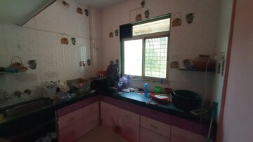 Kitchen in 1 RK Apartment at Radhekrishna Tower, Kalyan East – for Rent
