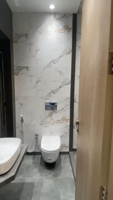 Bathroom in 3 BHK Apartment at Blackplinth The Shivram CHS, Mulund West – for Sale