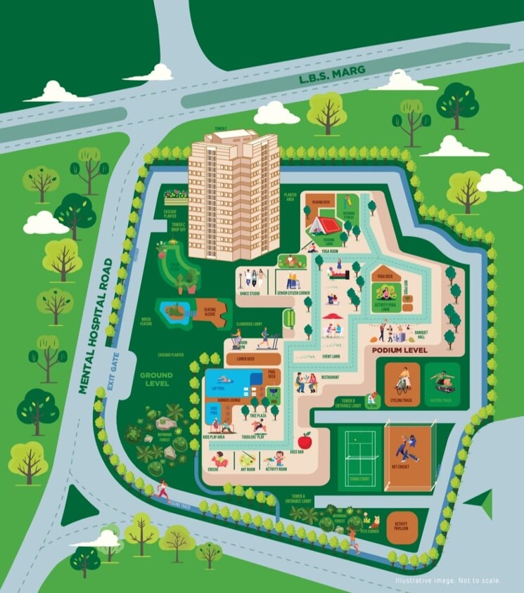 Master Plan, adani-codename-lit 3 Bedroom 1133 Sq.Ft. Apartment In Thane West Thane 8603900