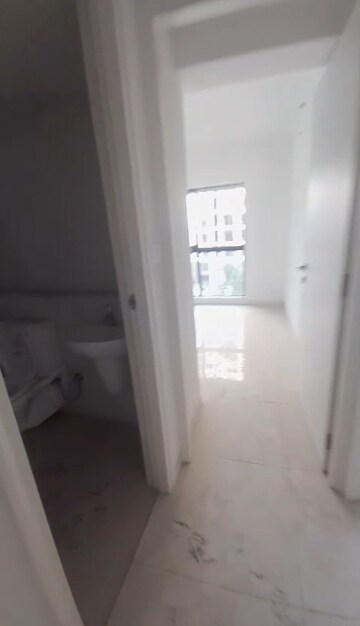 Bathroom in 3 BHK Apartment at Runwal Gardens Phase I, Dombivli East – for Rent