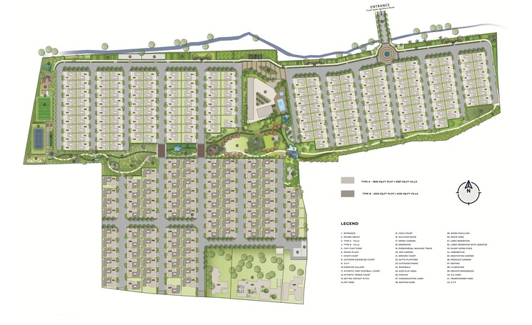 Master Plan, modern-soulace 5 Bedroom 4235 Sq.Ft. Villa In Sarjapur Road Bangalore 8605540