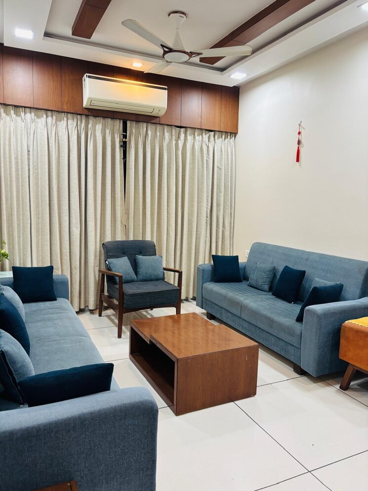 Living Room, south bopal 3 Bedroom 1450 Sq.Ft. Apartment In South Bopal Ahmedabad 8606212