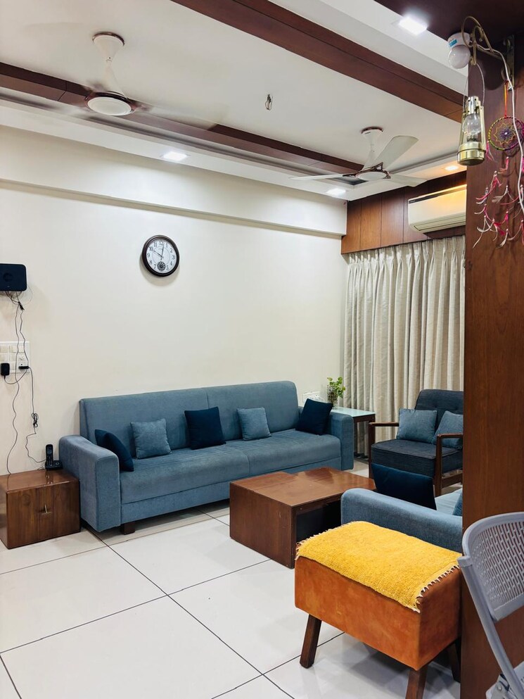 Living Room, south bopal 3 Bedroom 1450 Sq.Ft. Apartment In South Bopal Ahmedabad 8606212