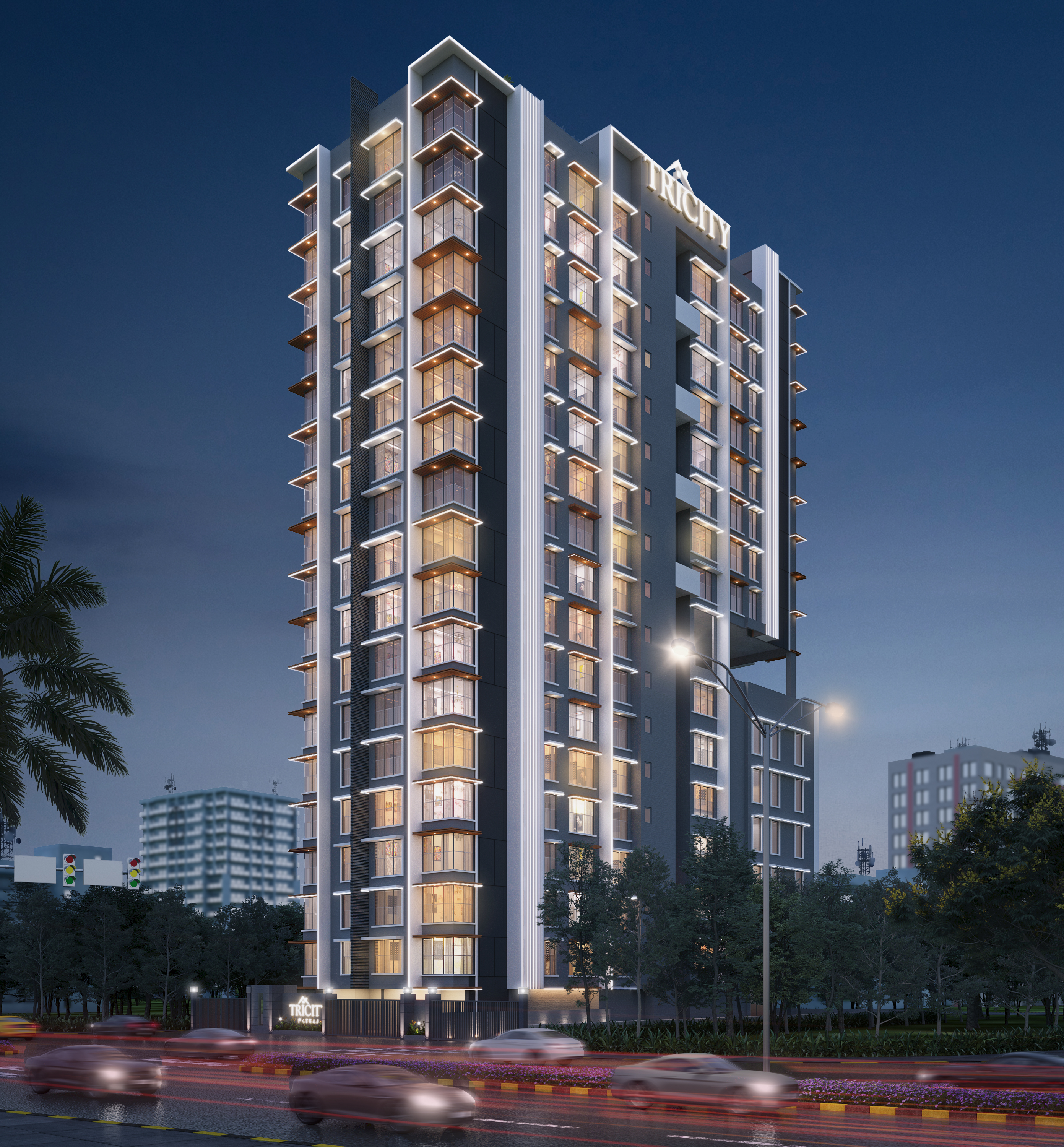 2 BHK + Pooja Room Apartment For Rent in Tricity Natraj