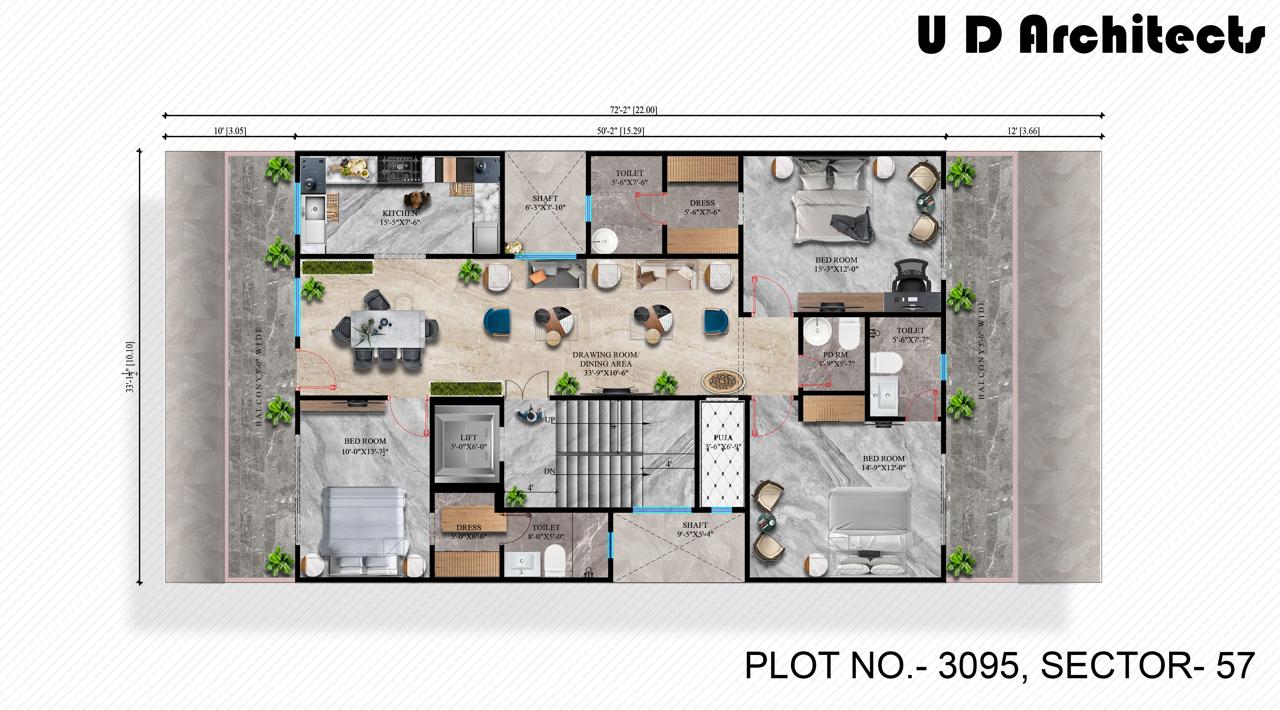 3 BHK + Pooja Room Builder Floor For Sale in Sushant Lok 2