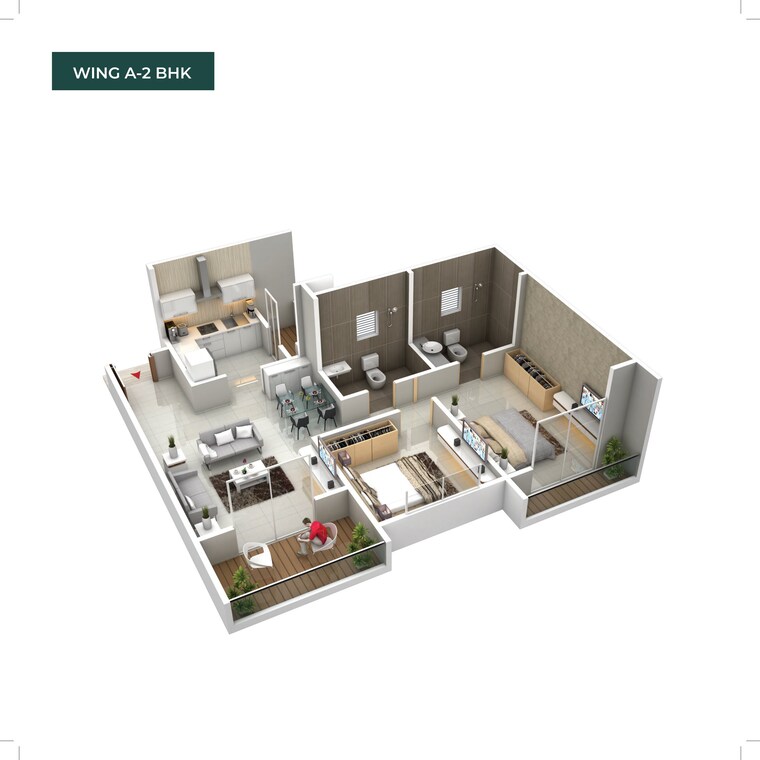 Floor Plan, ram-india-palm-drive 2 Bedroom 809 Sq.Ft. Apartment In Kharadi Pune 8606658