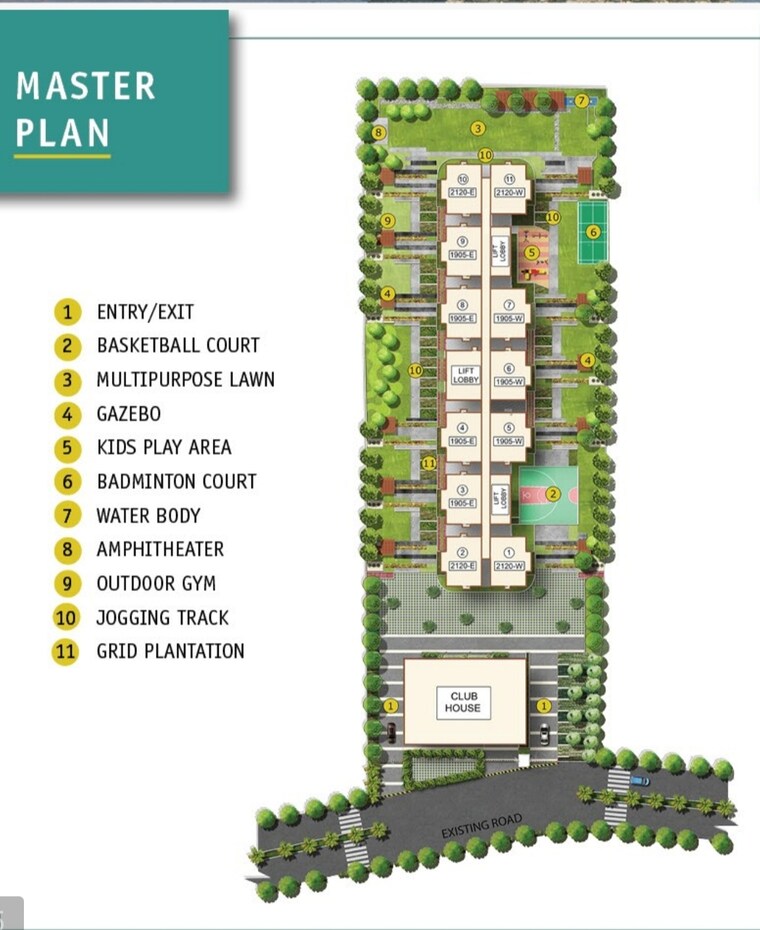Master Plan, asbl-spire 3 Bedroom 1905 Sq.Ft. Apartment In Kokapet Hyderabad 8607519