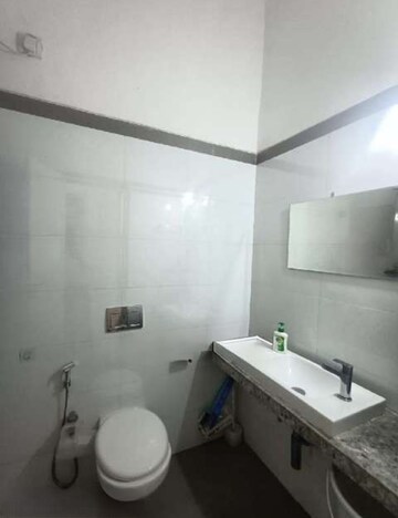Bathroom in 3 BHK Apartment at Rustomjee Urbania Azziano, Majiwada – for Rent