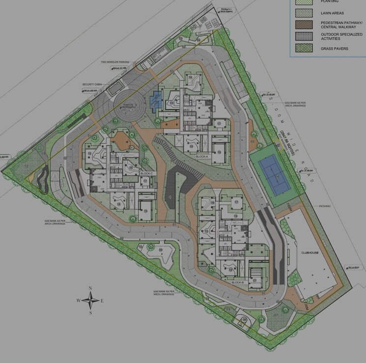 Master Plan, ramky-one-odyssey 3 Bedroom 1750 Sq.Ft. Apartment In Narsingi Hyderabad 8608007