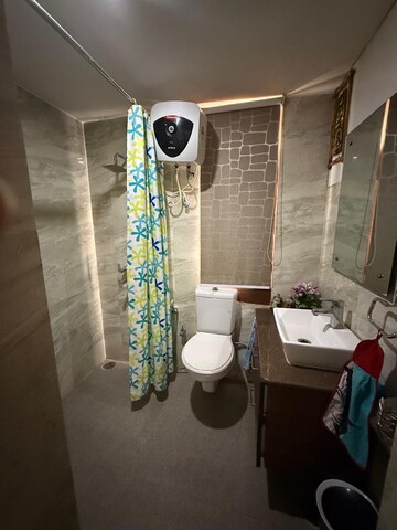 Bathroom in 3 BHK Apartment at Dhakoli – for Rent