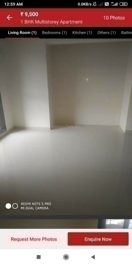 1 BHK + Extra Room Apartment For Rent in Raunak Heights